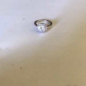 Sterling silver and diamonique ring